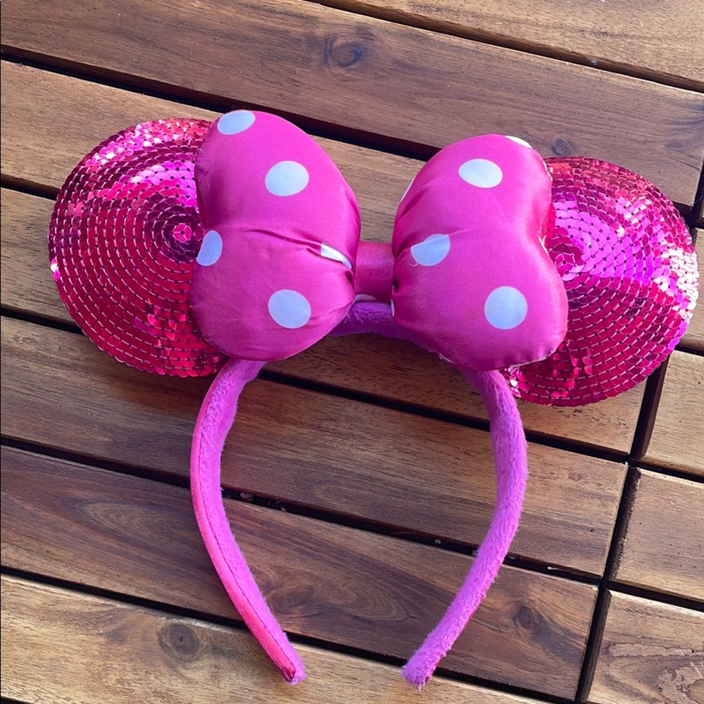 Sparkly Pink Disney Mickey Minnie Ears